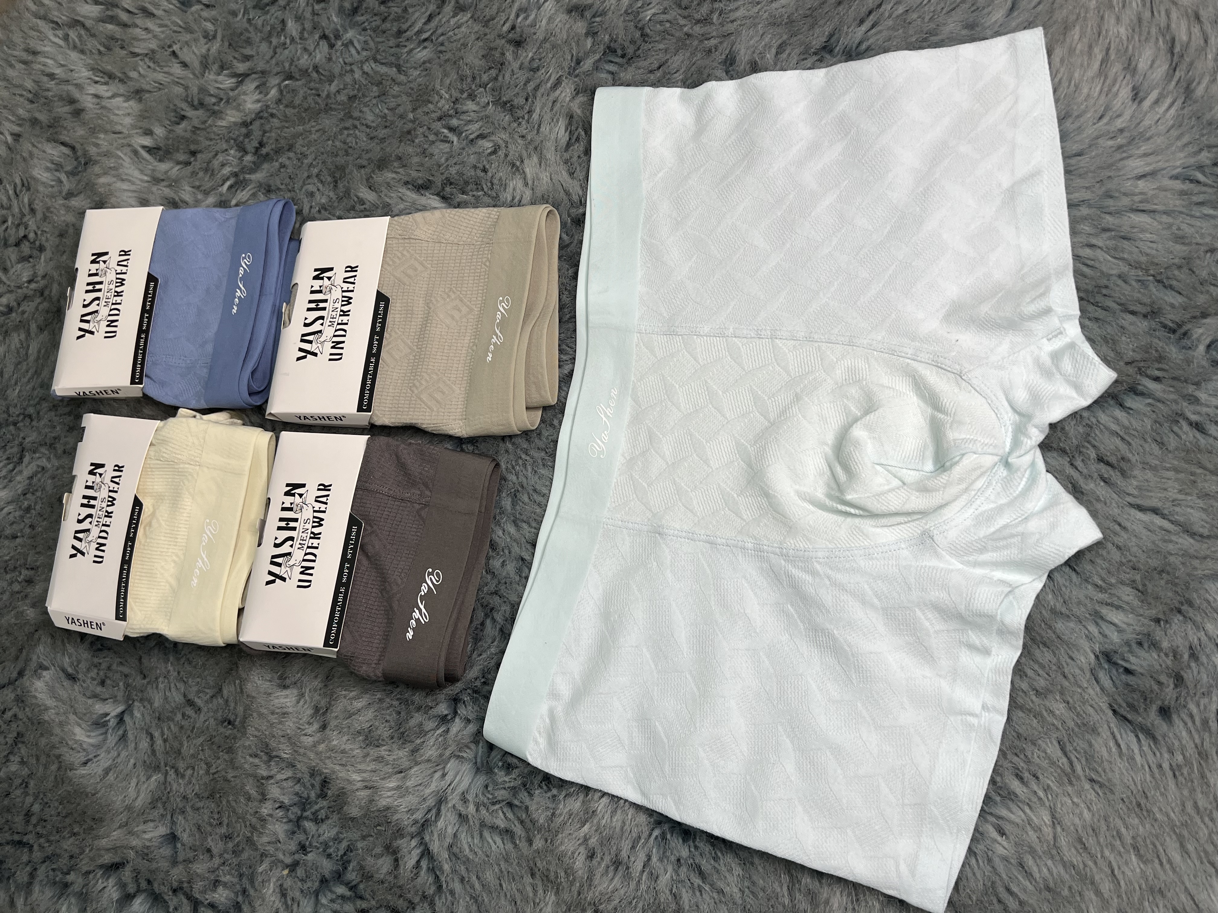 شورت مردانه لیزری پادار Jacquard Yashen سایز XL, 2XL, 3XL